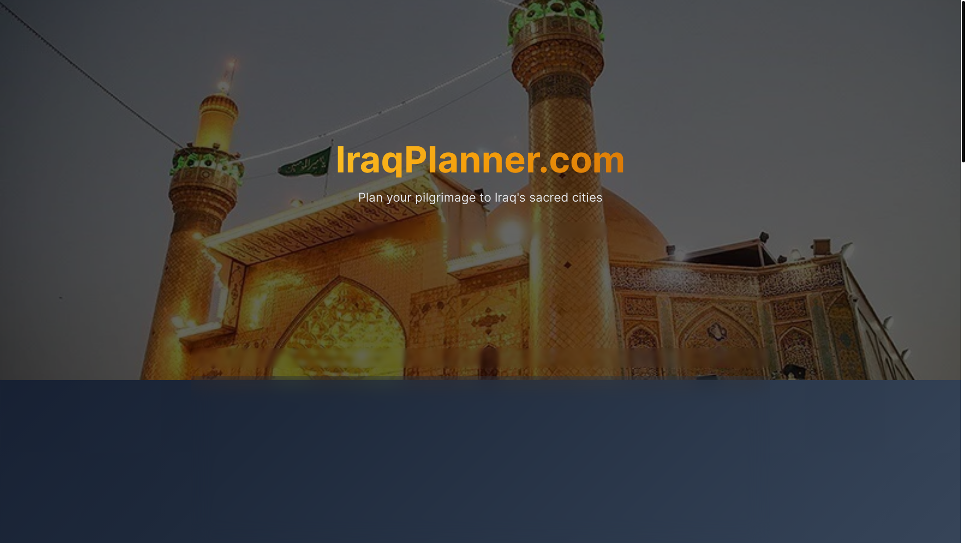 website screenshot of https://iraqplanner.com/