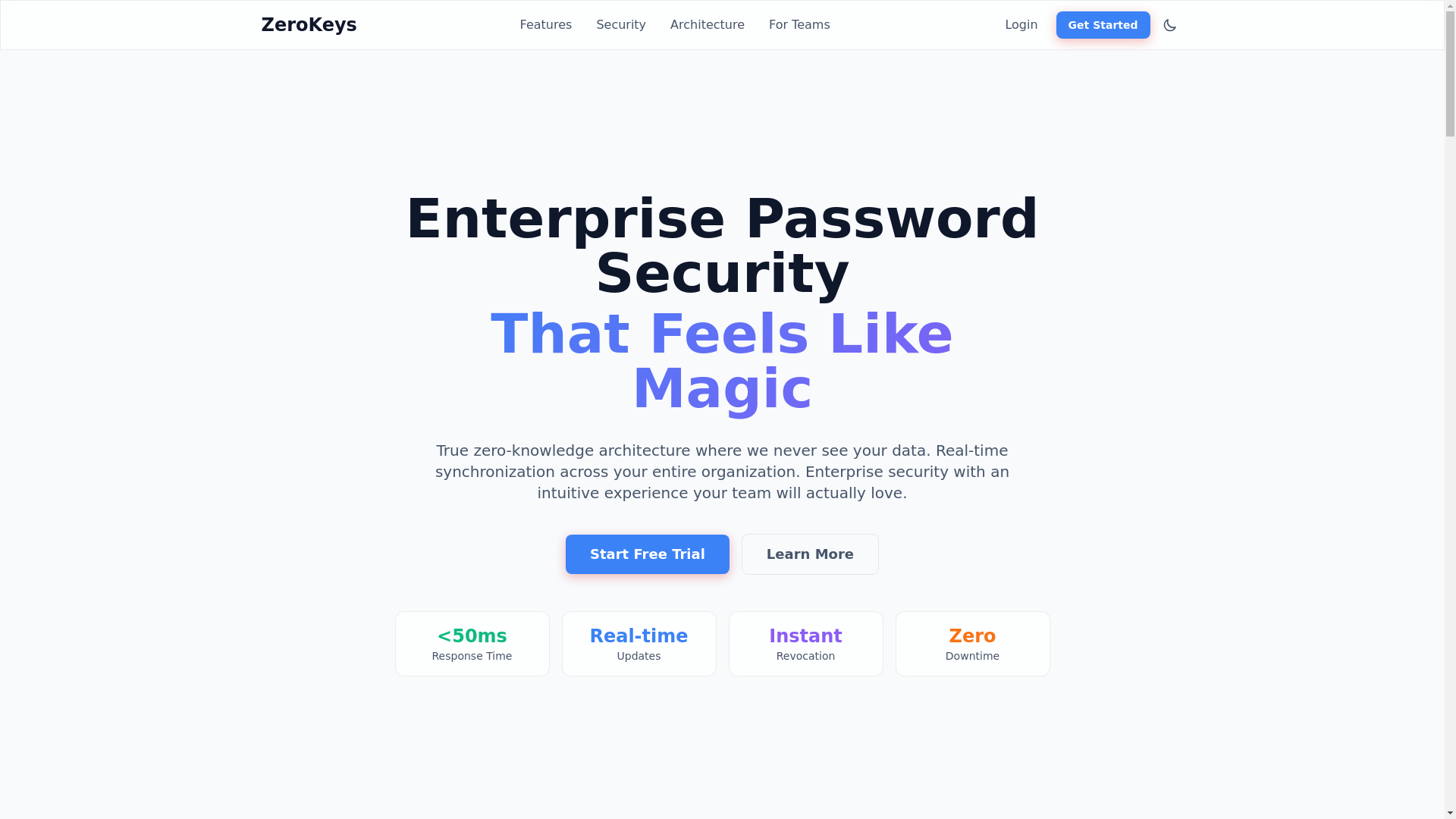 website screenshot of https://zerokeys-website.pages.dev/