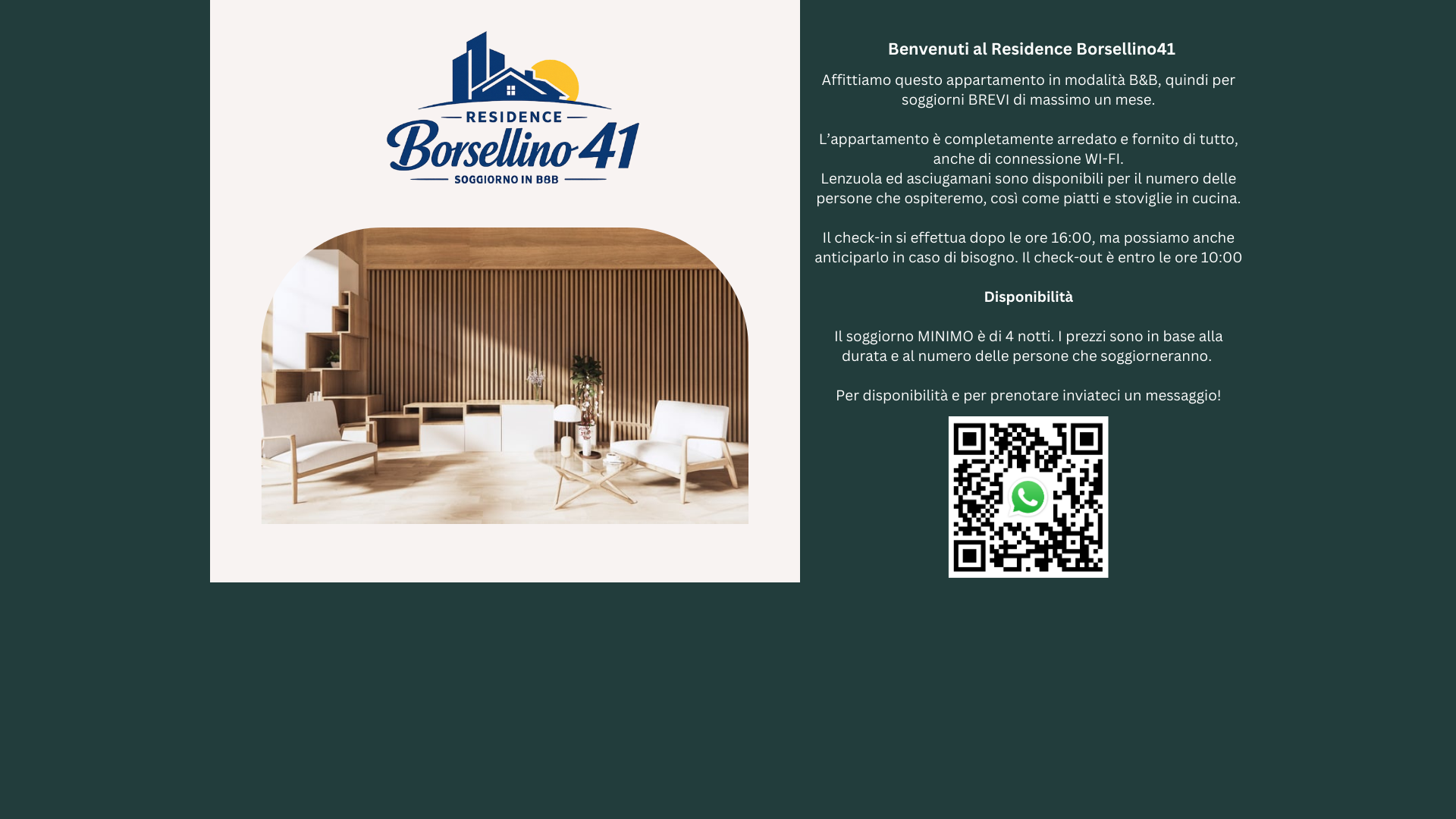 website screenshot of https://residenceborsellino41.it/