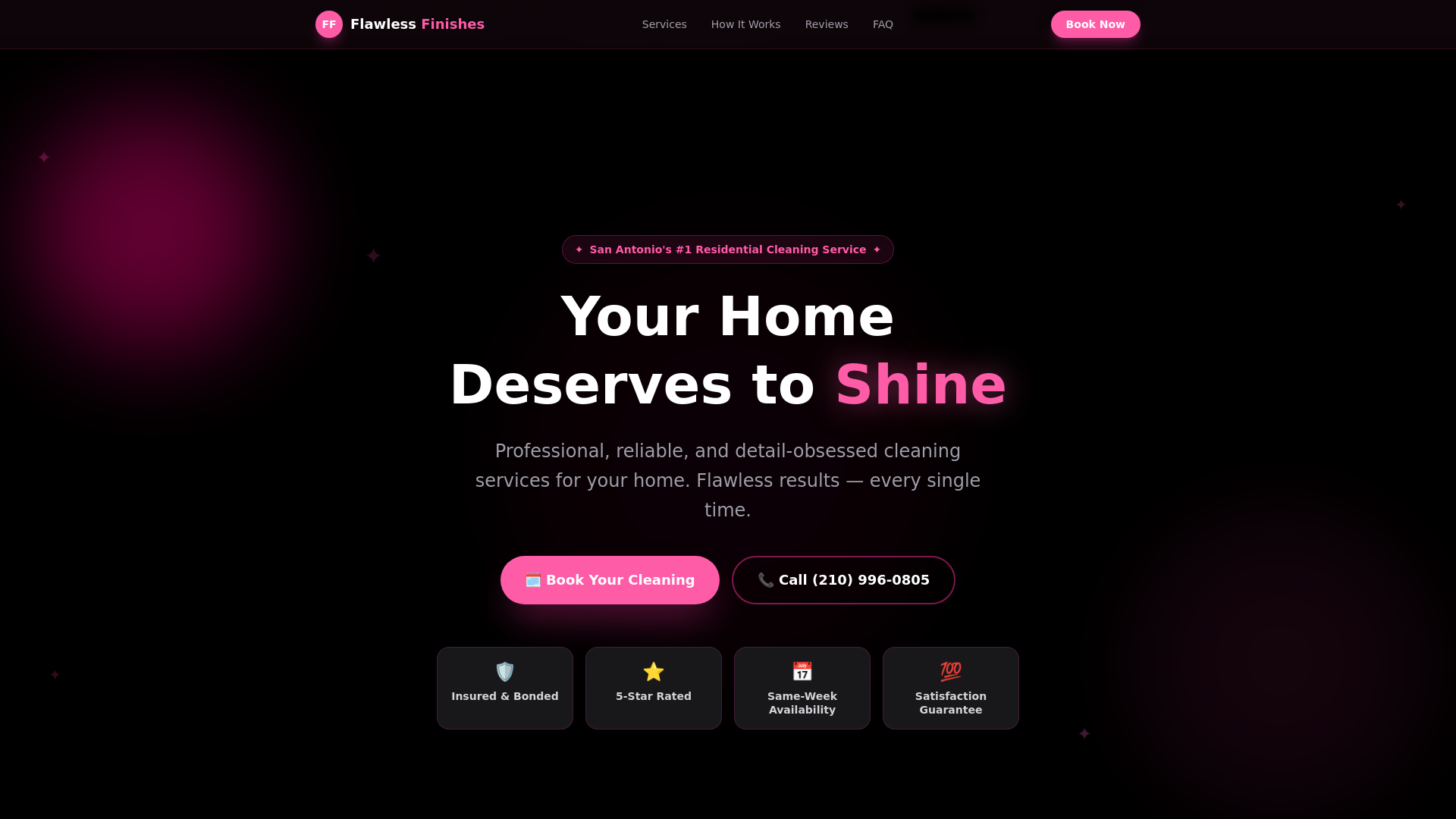 website screenshot of https://flawless-finishes-preview.pages.dev/