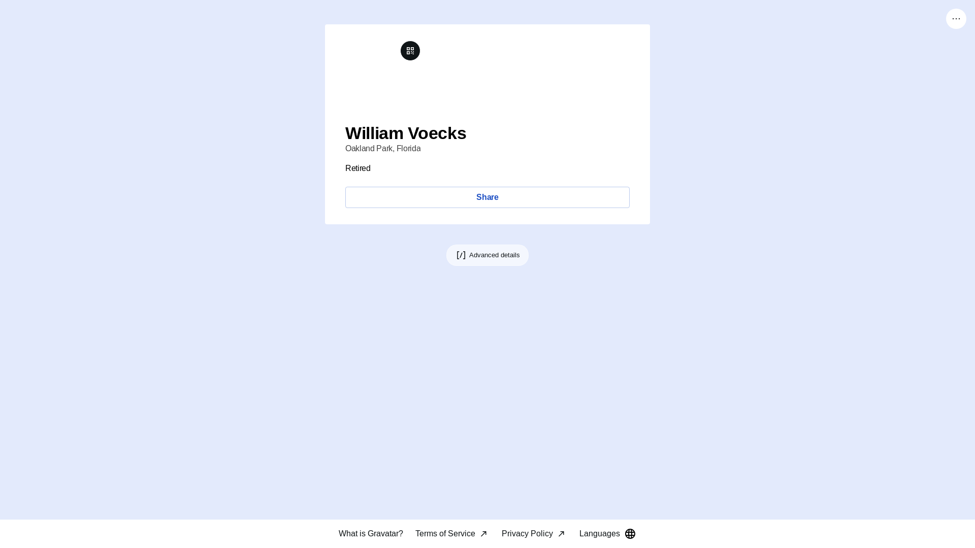 website screenshot of https://williamvoecks.link/