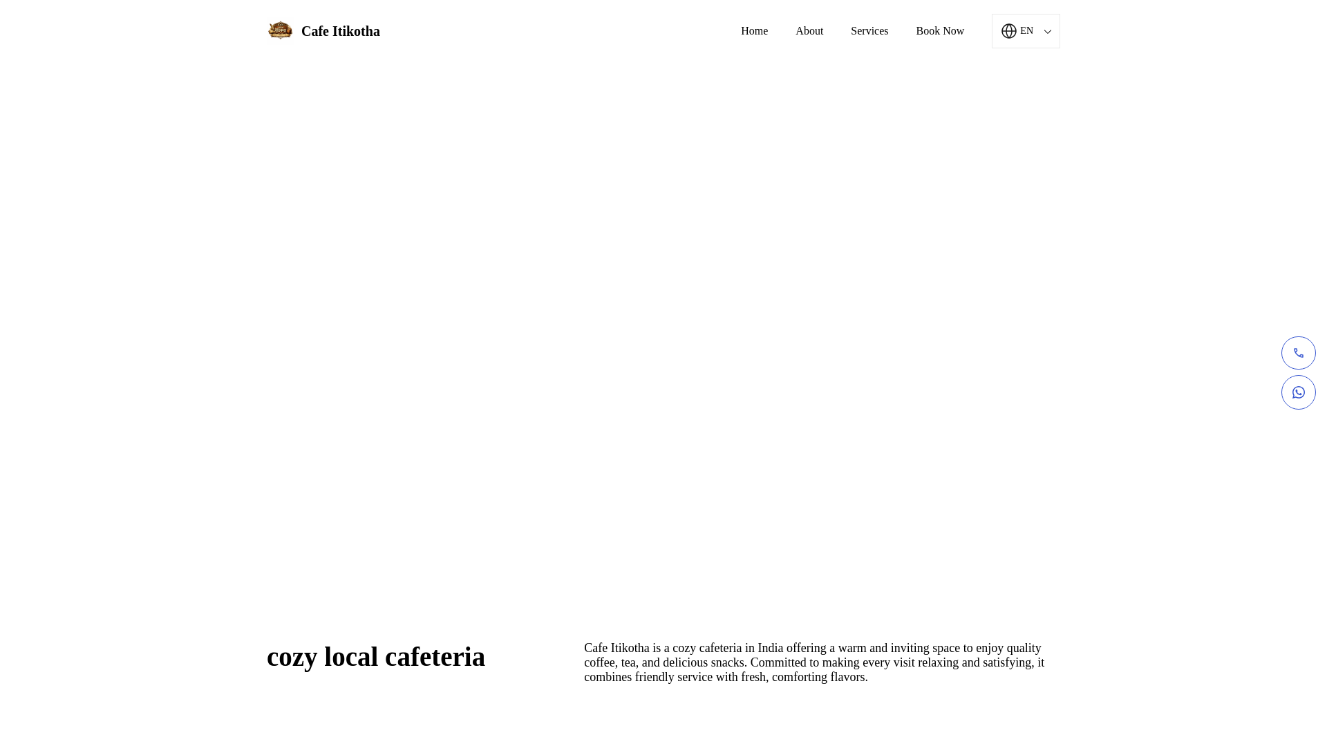 website screenshot of https://cafeitikotha.in