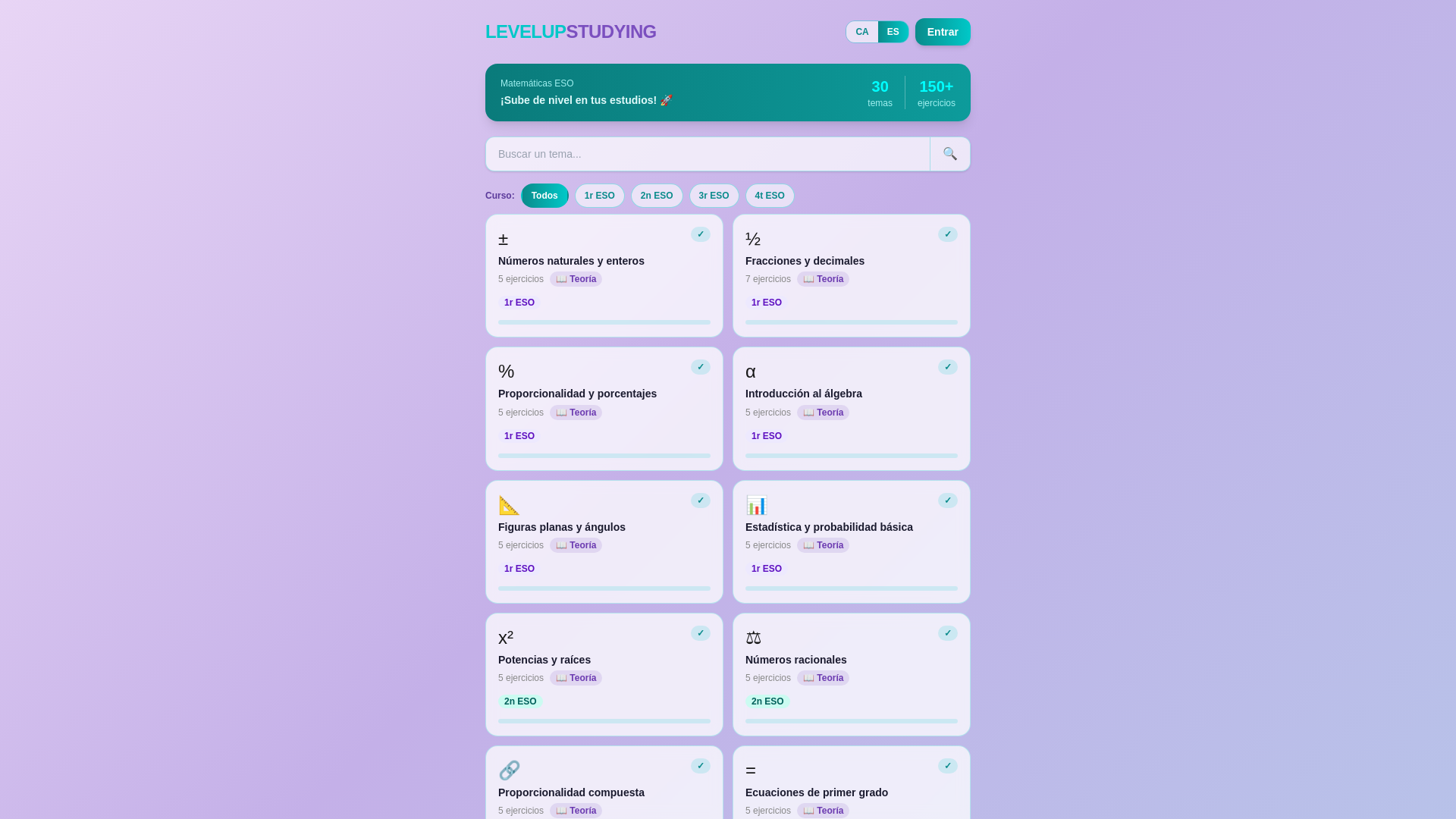 website screenshot of https://levelupstudying.com