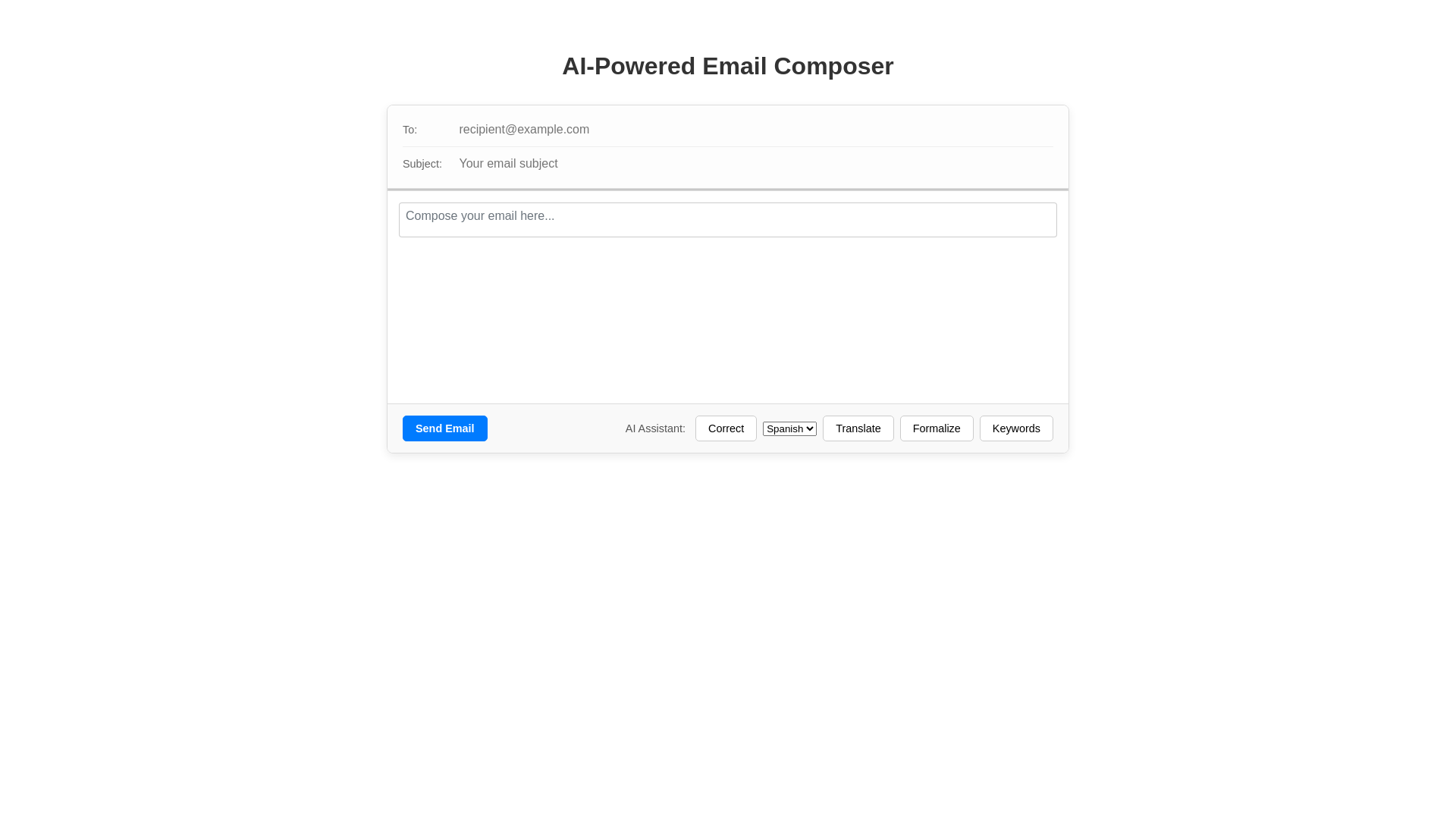 website screenshot of https://emaildraftai.pages.dev/