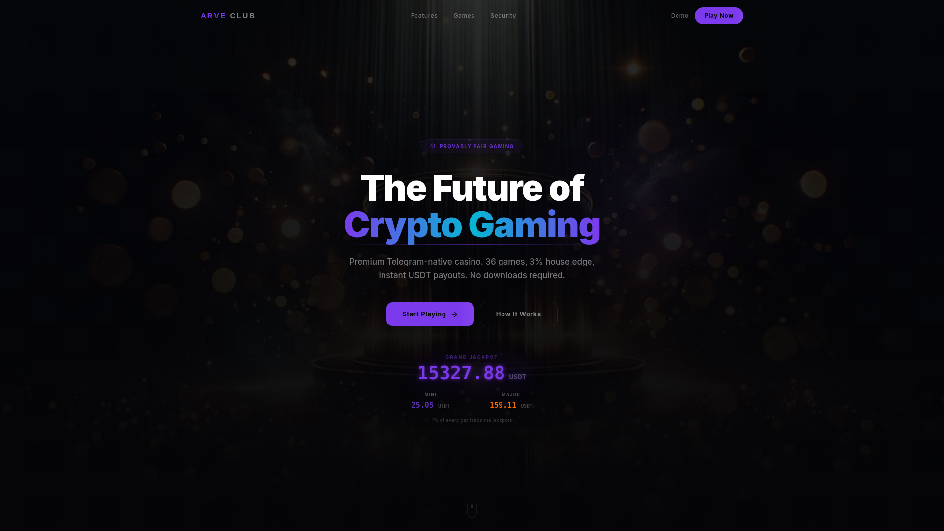 website screenshot of https://arveclub.com/