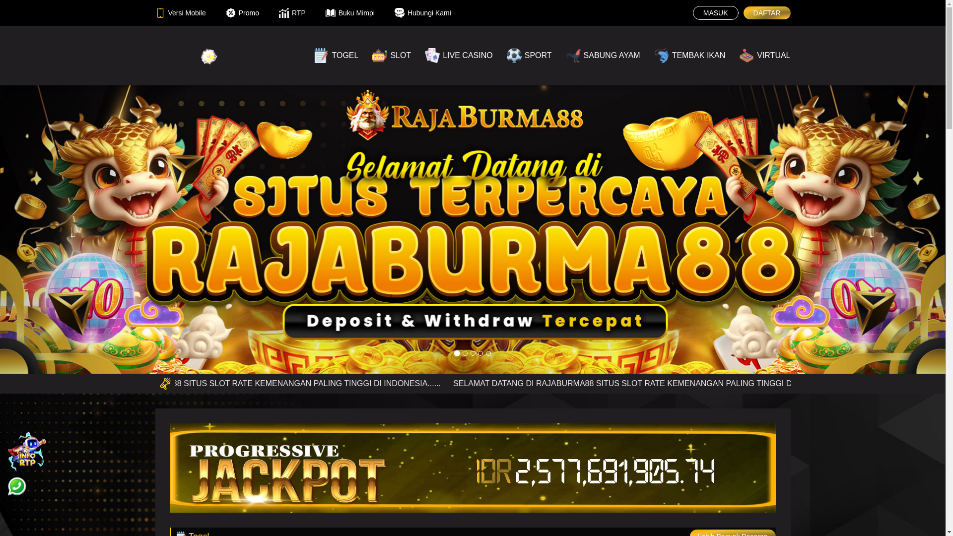 website screenshot of https://rajaburma88diatas.fit/