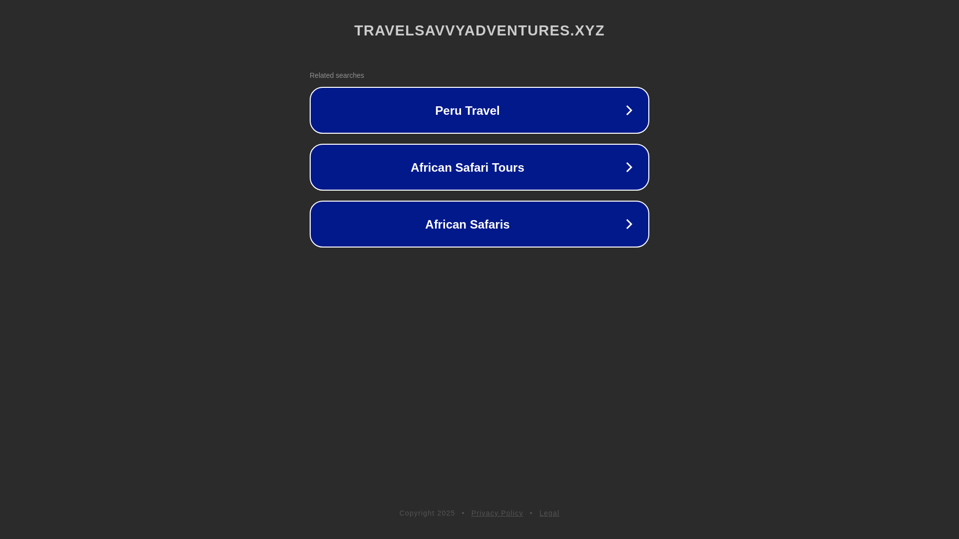 website screenshot of https://travelsavvyadventures.xyz/
