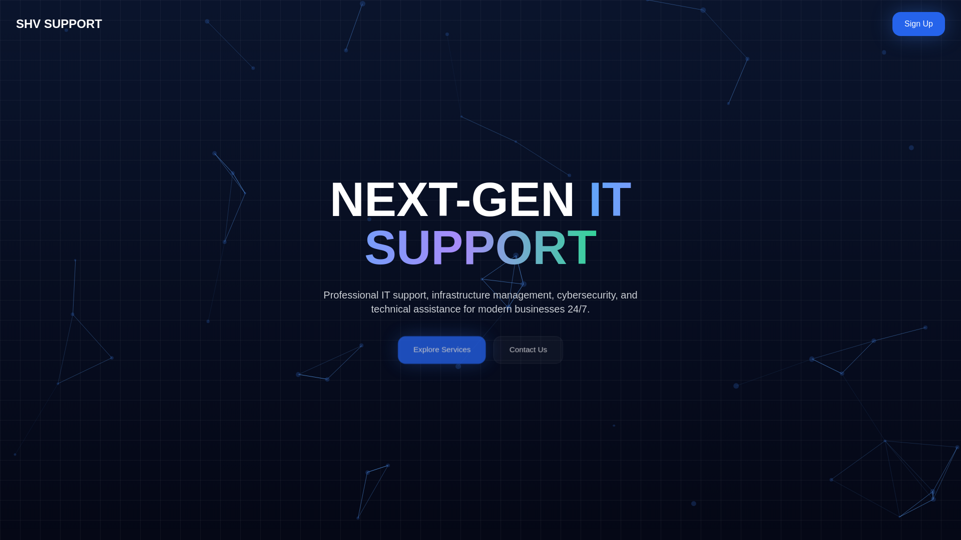 website screenshot of https://shv-support.pro/