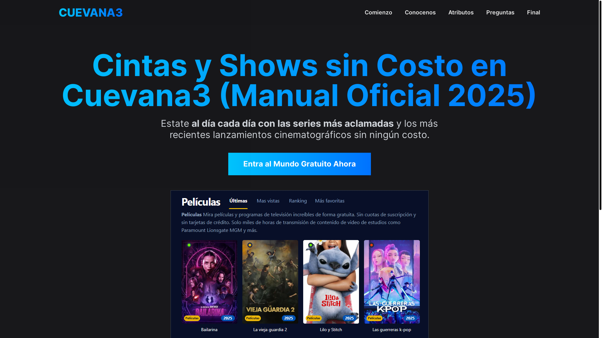 website screenshot of https://cuevana3-k86e.pages.dev/