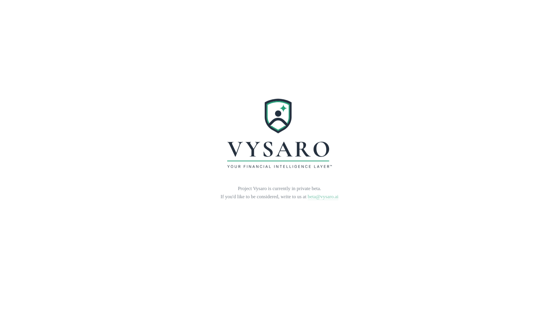 website screenshot of https://vysaro-landing.pages.dev/