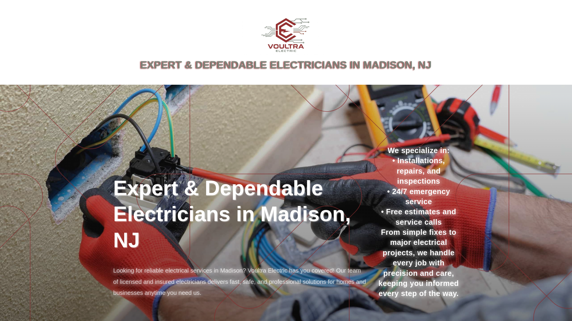 website screenshot of https://voultraelectric.com