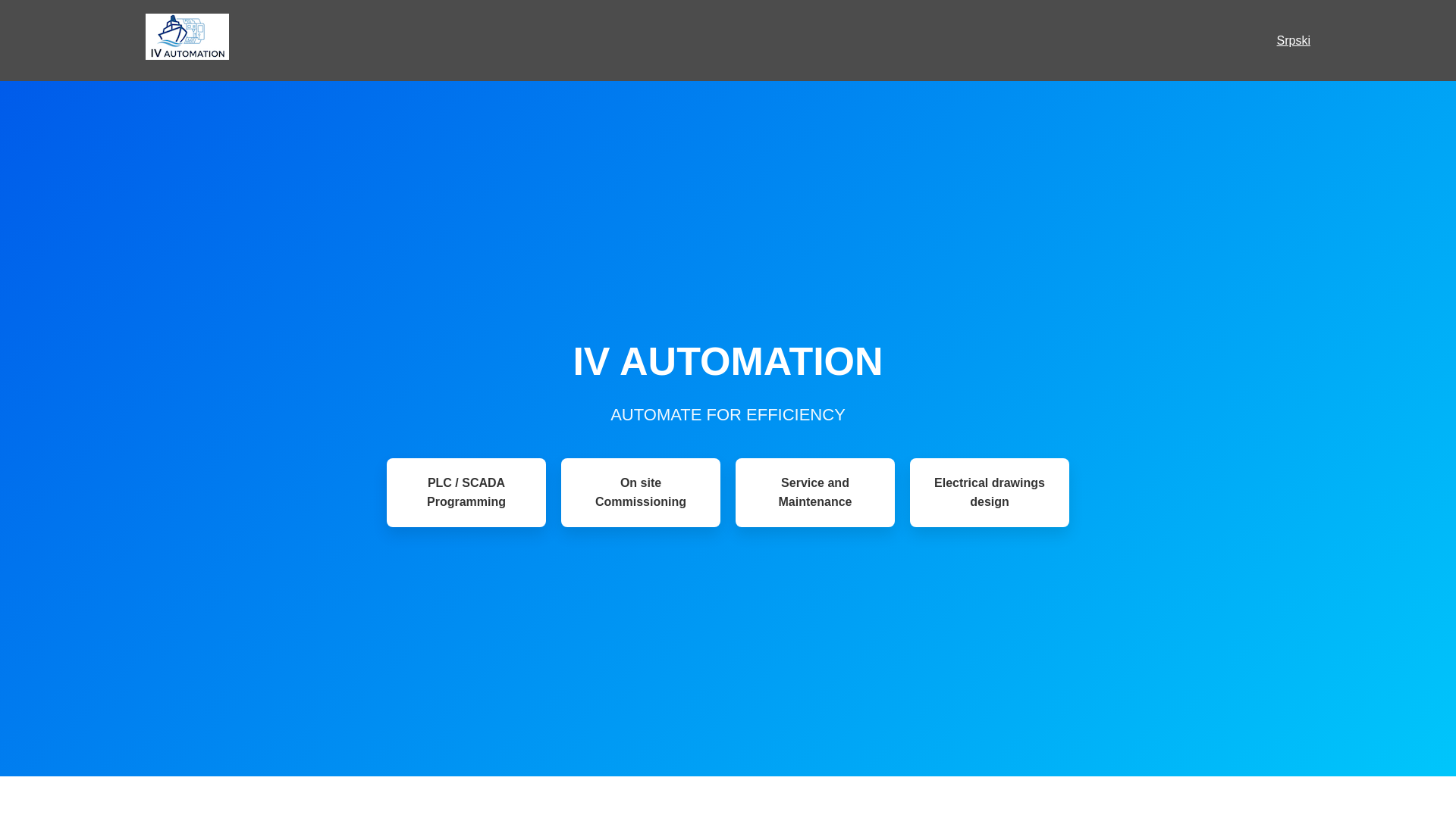 website screenshot of https://ivautomation.rs/
