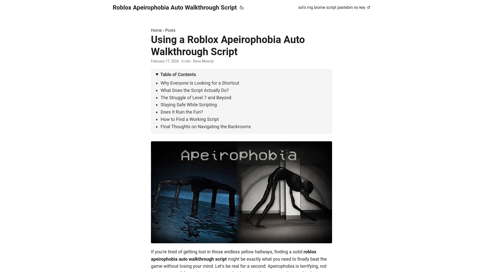 website screenshot of https://roblox-apeirophobia-auto-walkthrough-script.pages.dev/