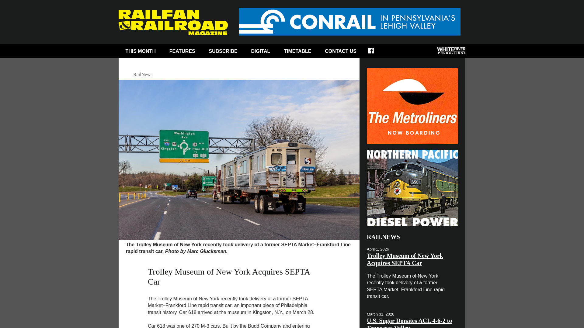 website screenshot of https://railfan.com/trolley-museum-of-new-york-acquires-septa-car/