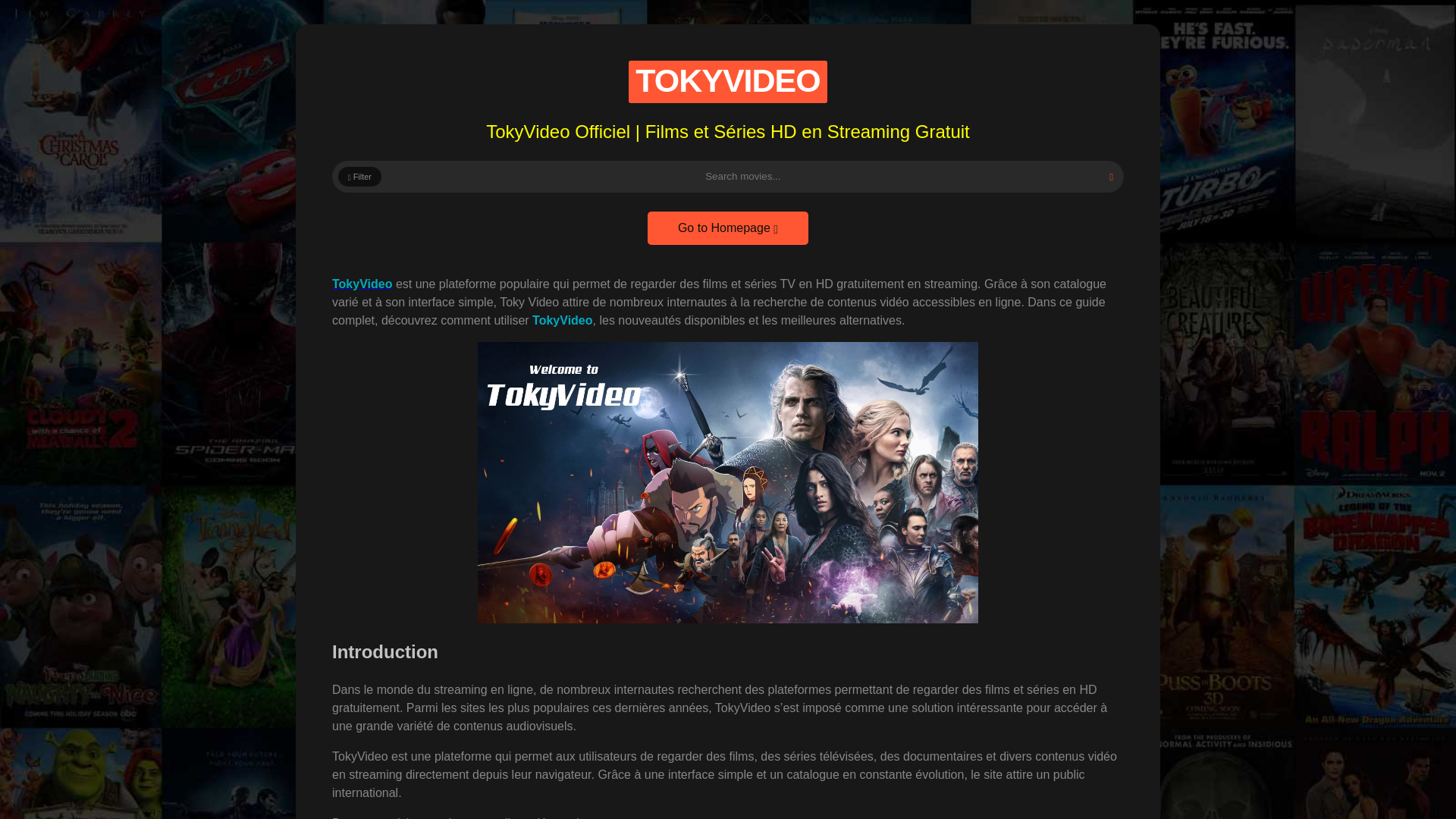 website screenshot of https://tokyvideo.life/