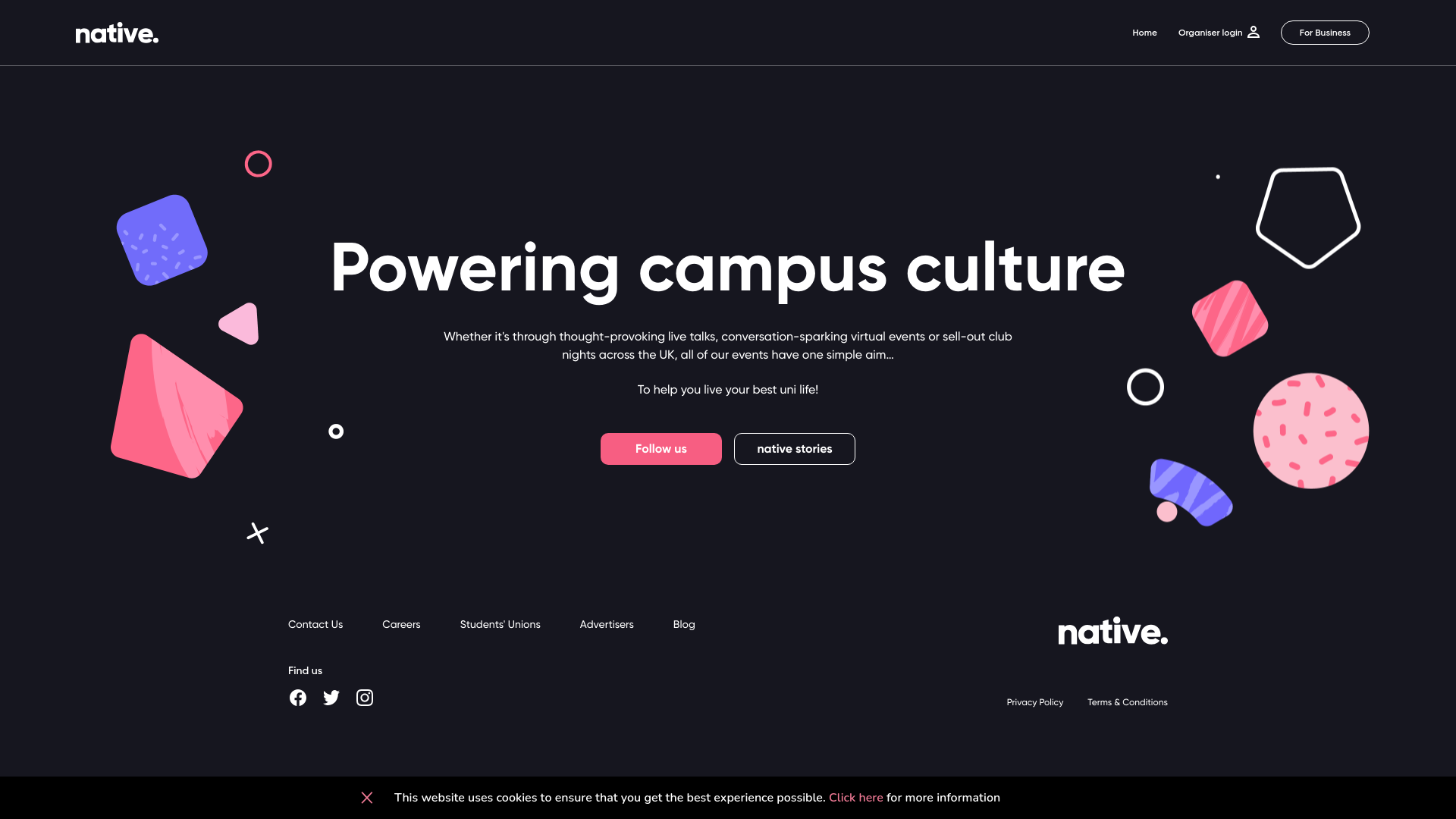 website screenshot of https://native-team.com/