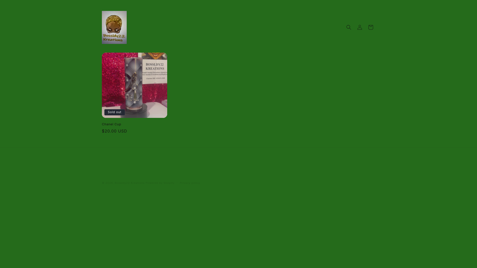 website screenshot of https://bossldy22kreations.org/