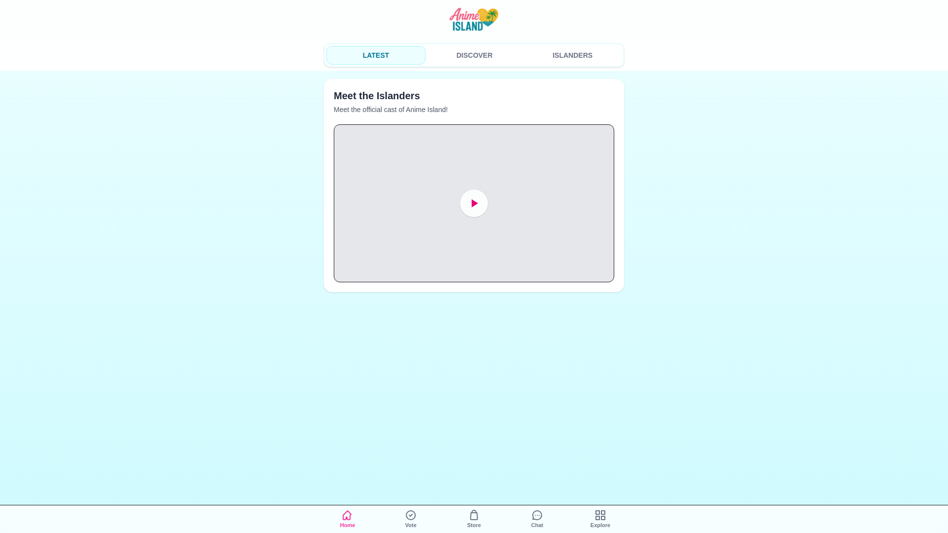 website screenshot of https://animeisland.tv/