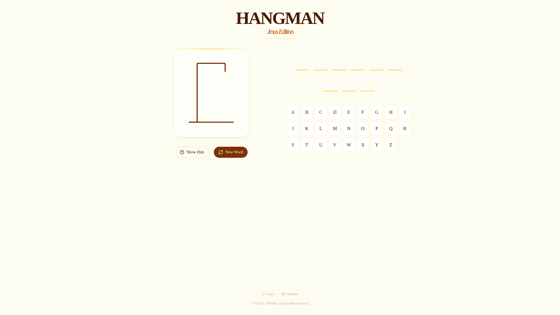website screenshot of https://hangman-jesus-edition.pages.dev/