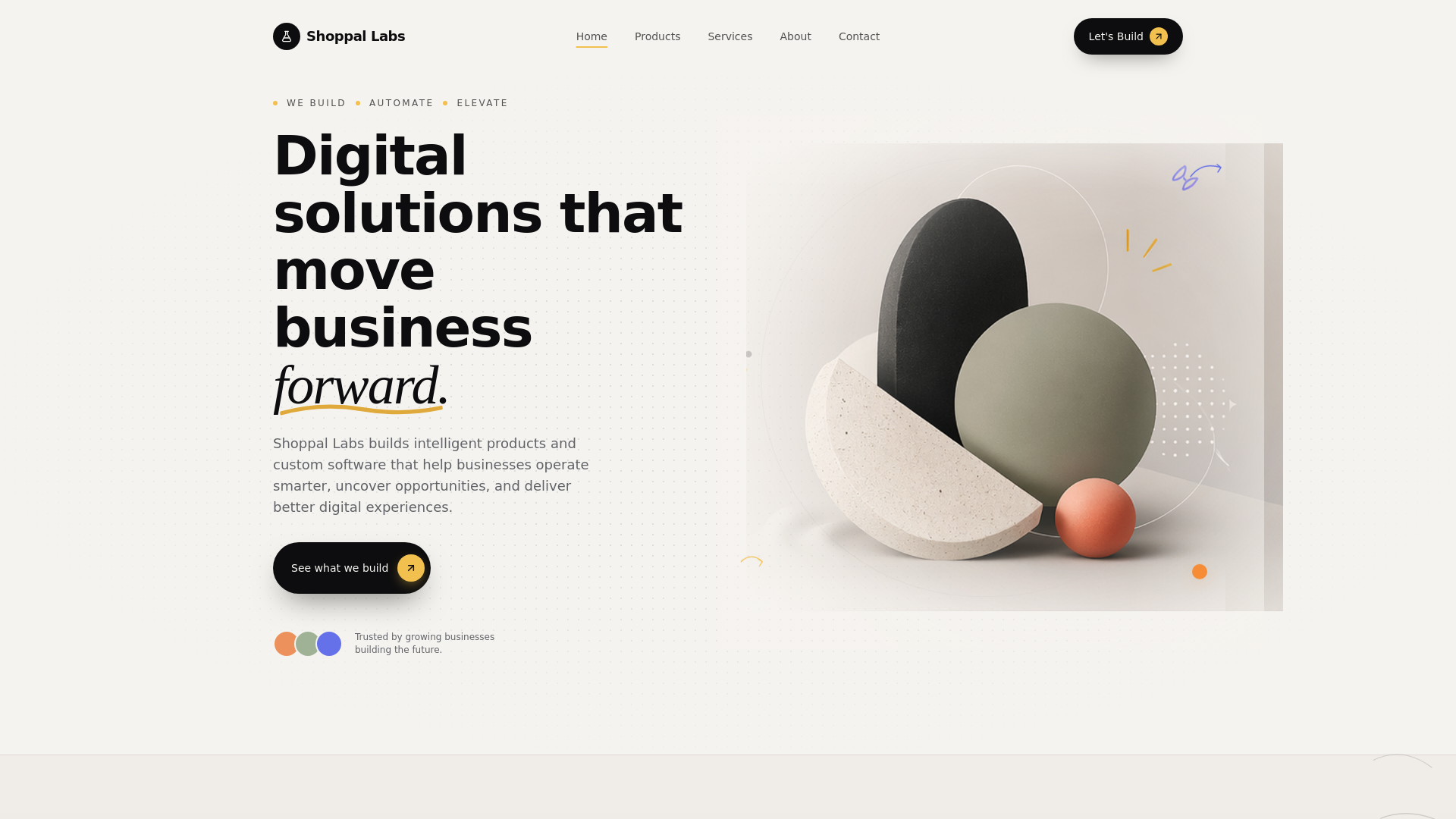 website screenshot of https://shoppallabs.com/