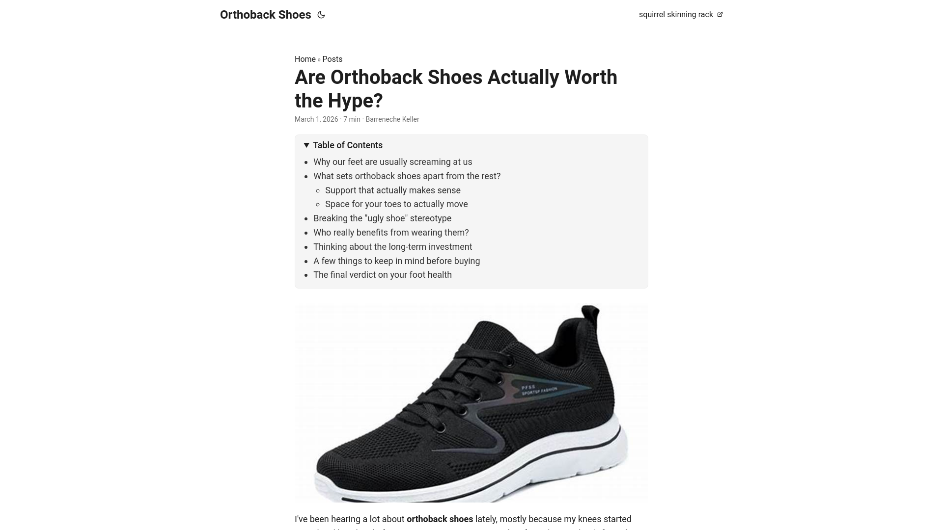 website screenshot of https://orthoback-shoes.pages.dev/