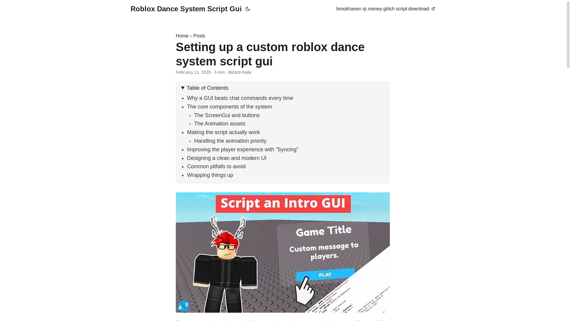 website screenshot of https://roblox-dance-system-script-gui.pages.dev/