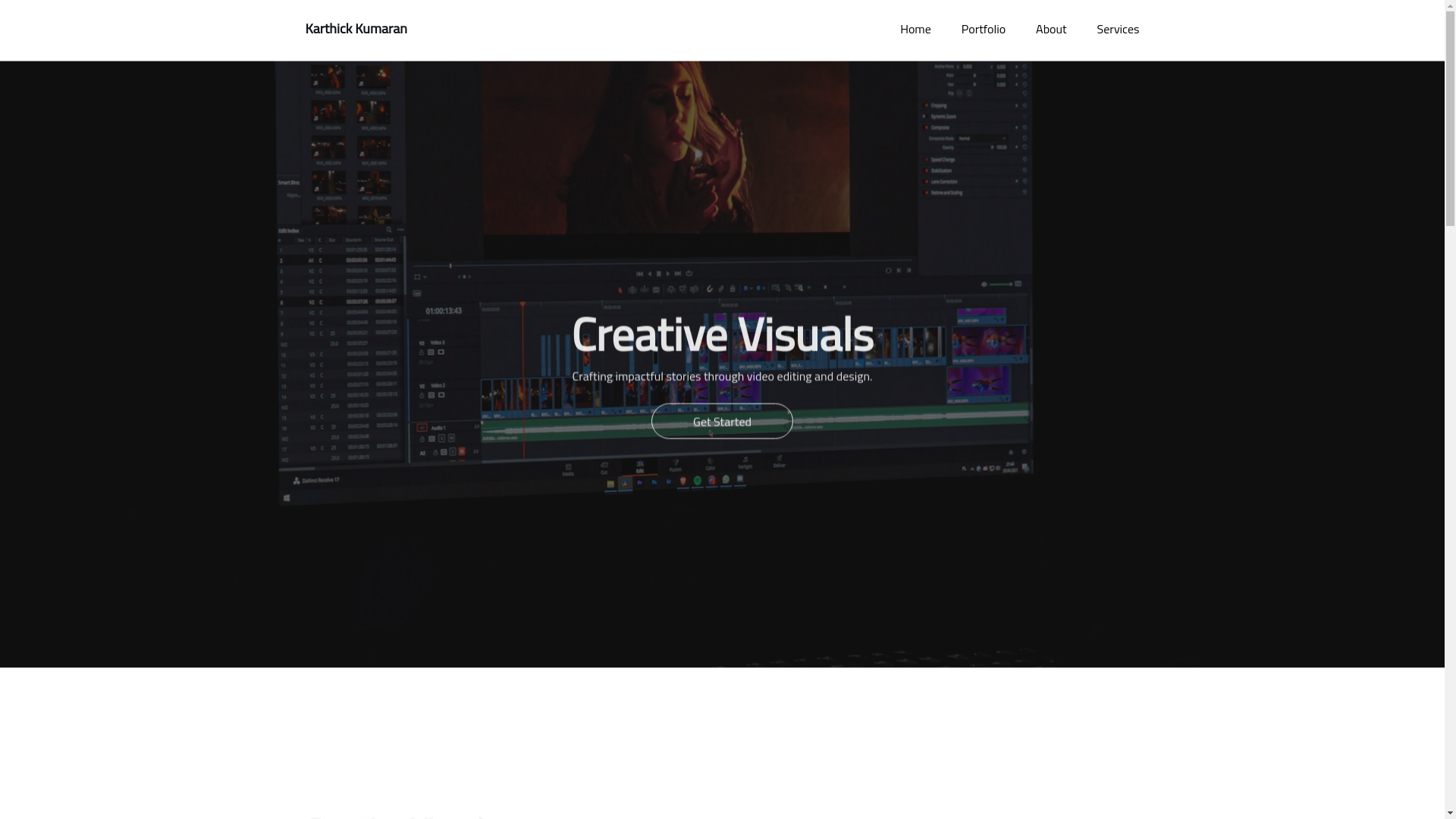 website screenshot of https://karthickkumaran.in/