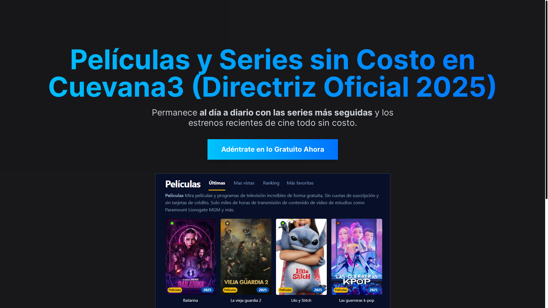 website screenshot of https://cuevana3-9sur.pages.dev/