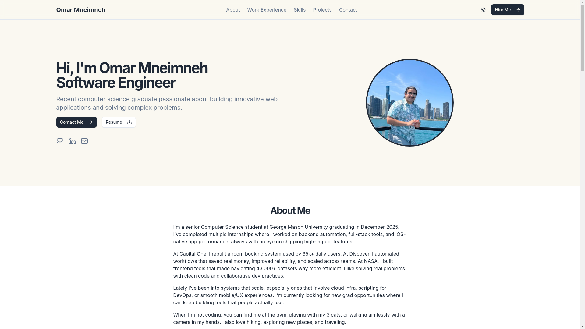 website screenshot of https://omarmneimneh.com/