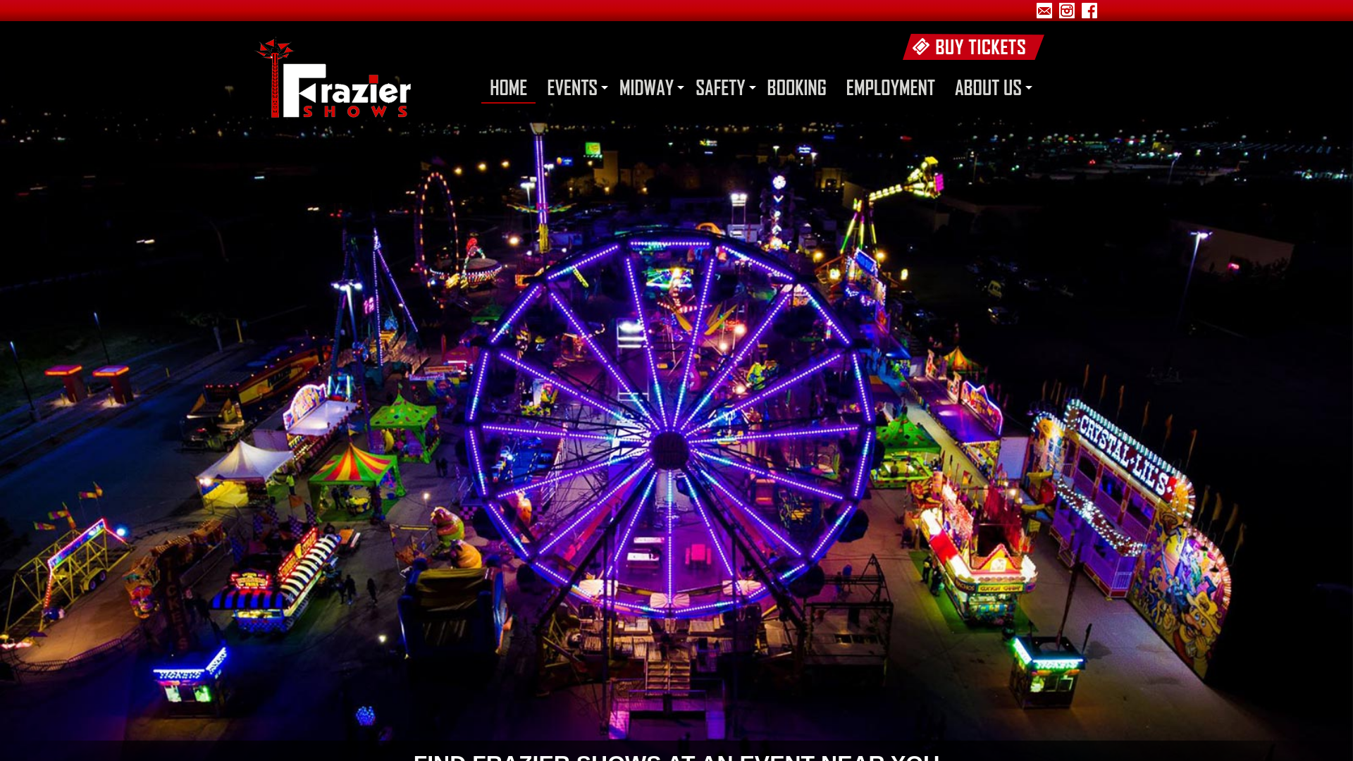 website screenshot of https://arizonacarnivalrides.com