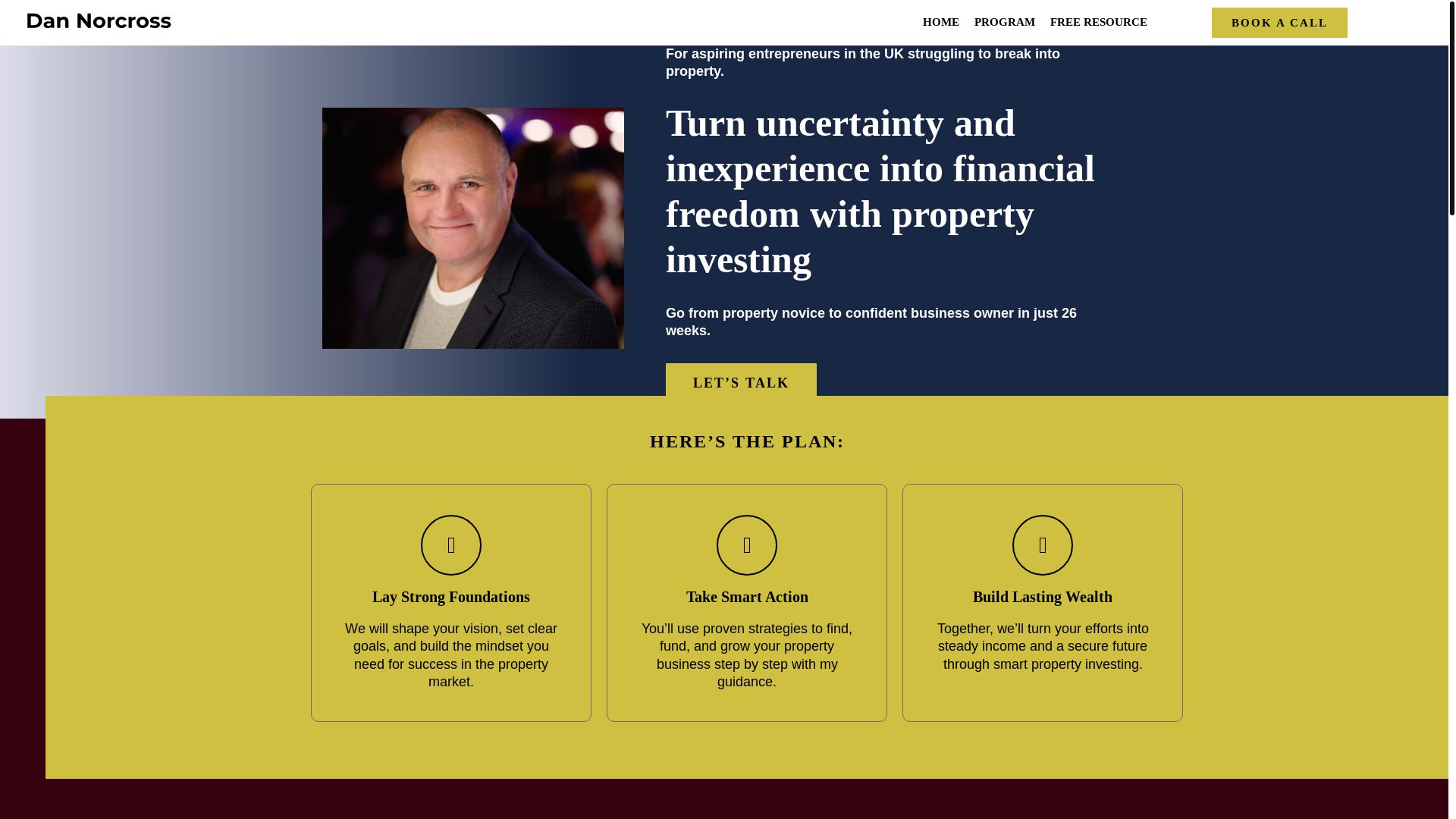 website screenshot of https://dannorcrosscoach.com/