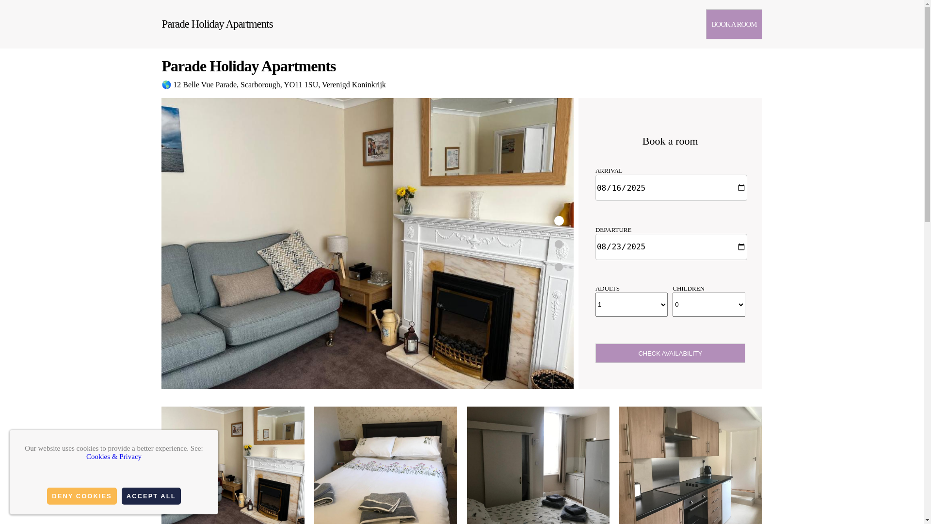 website screenshot of https://parade-holiday-flats.com.es/