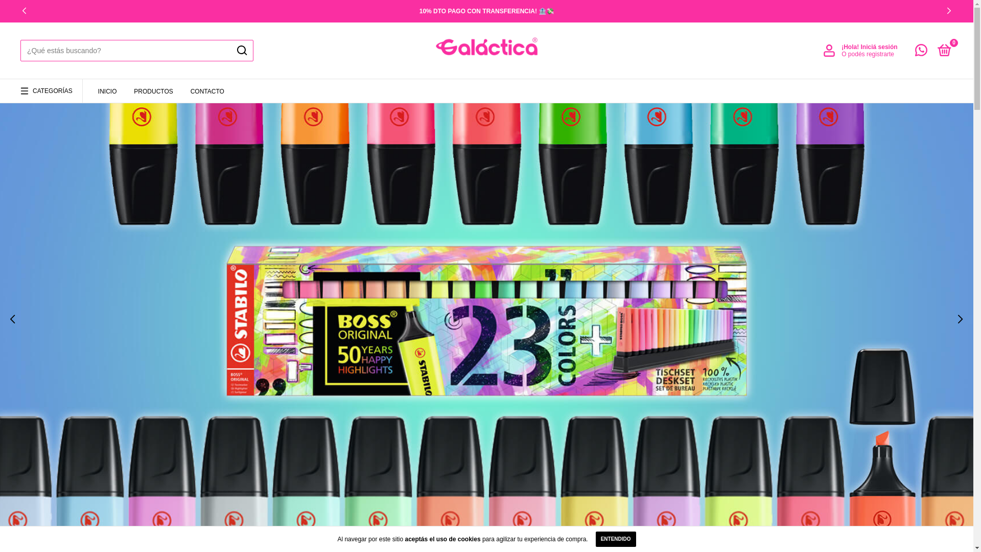 website screenshot of https://soygalactica.com.ar/