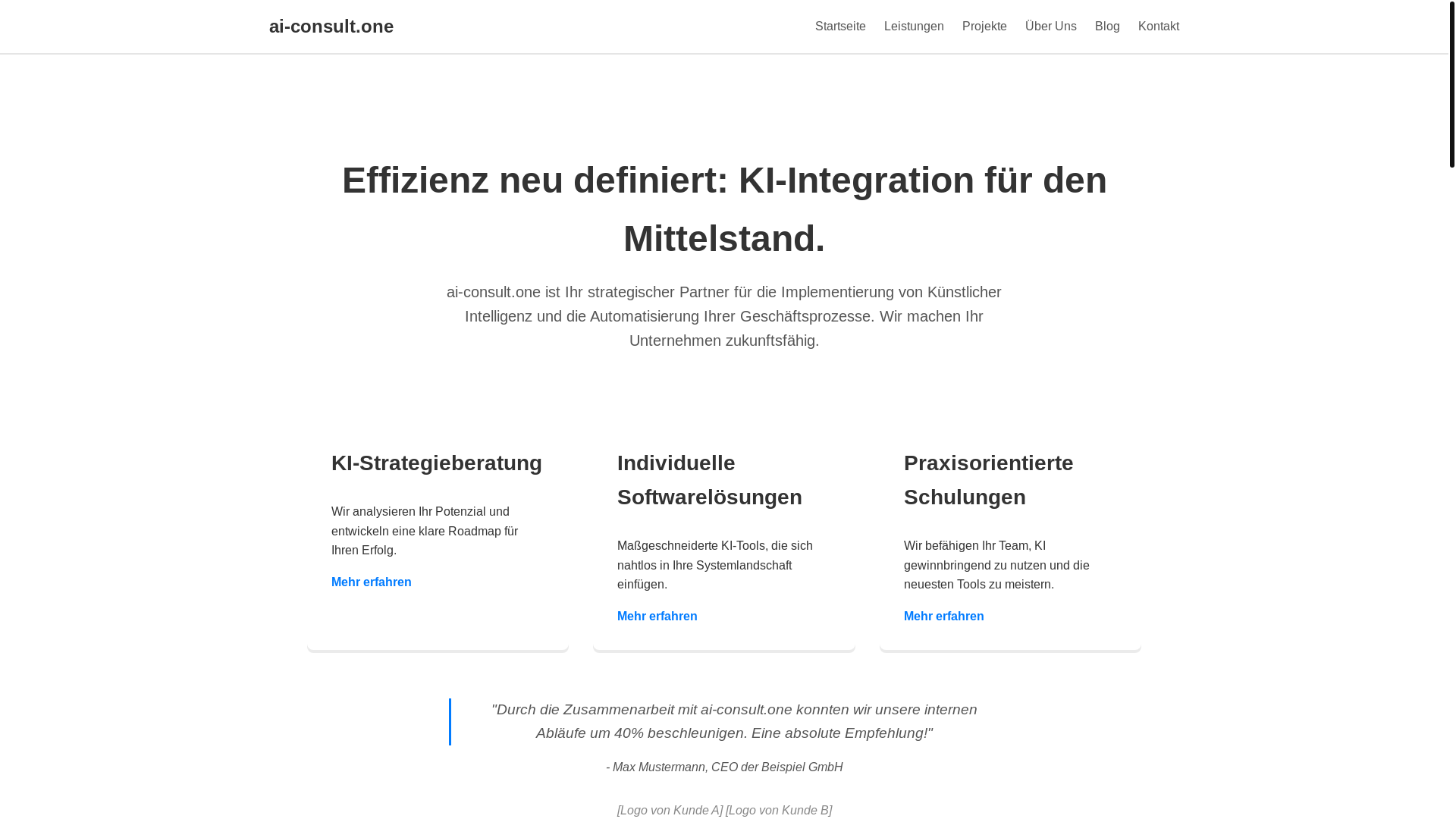 website screenshot of https://ki-automatisierung.tech/
