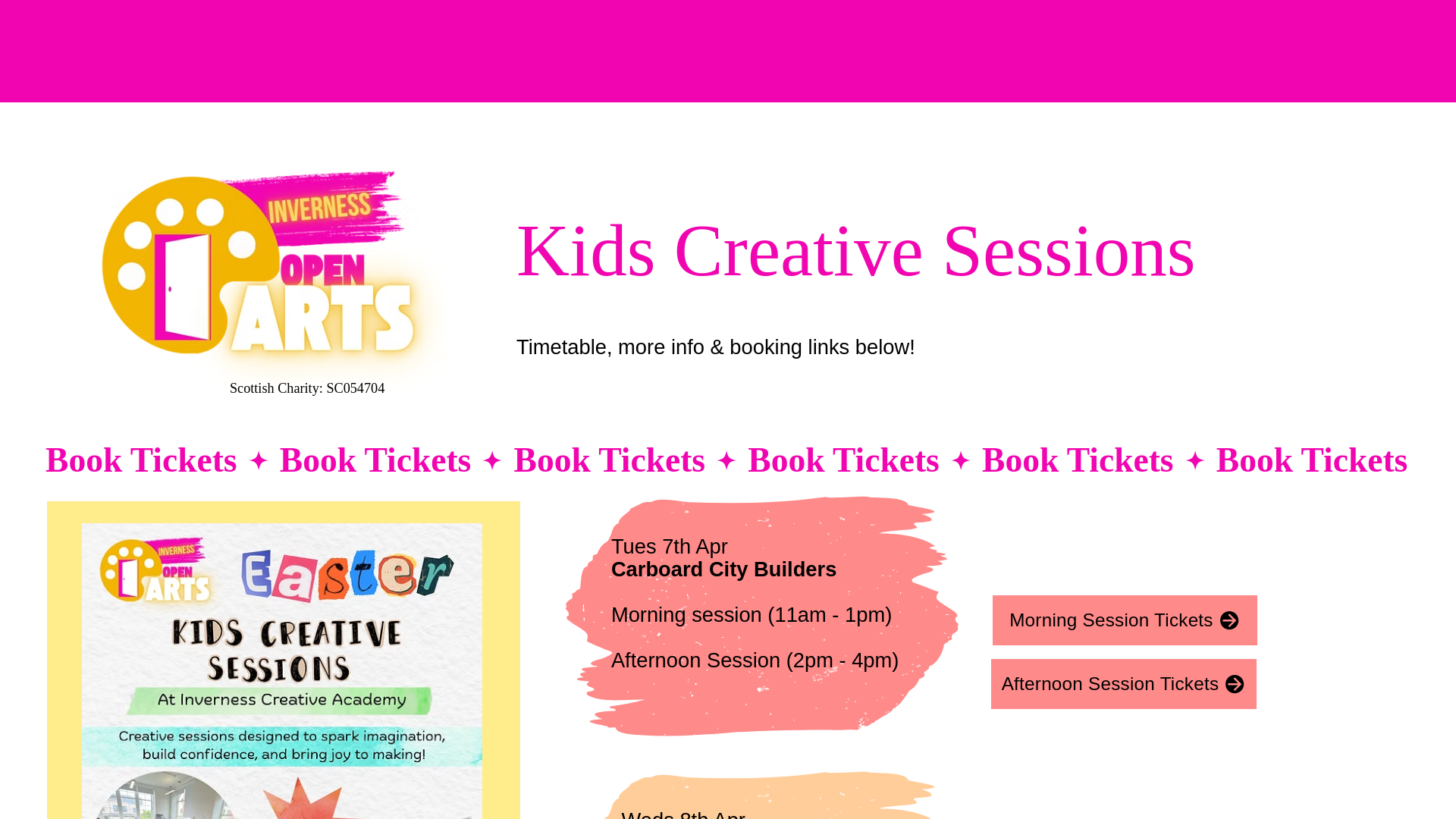 website screenshot of https://invernessopenarts.com/