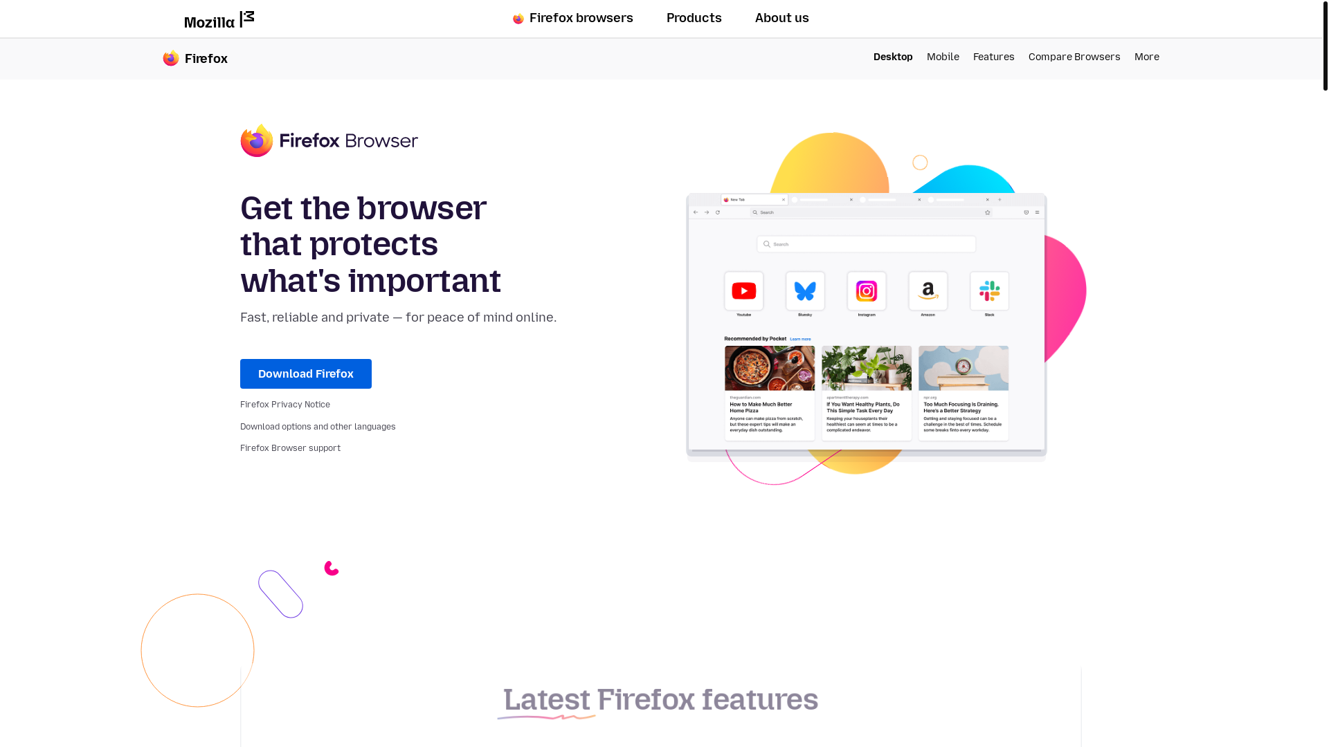 website screenshot of https://www.mozilla.org/en-GB/firefox/new/