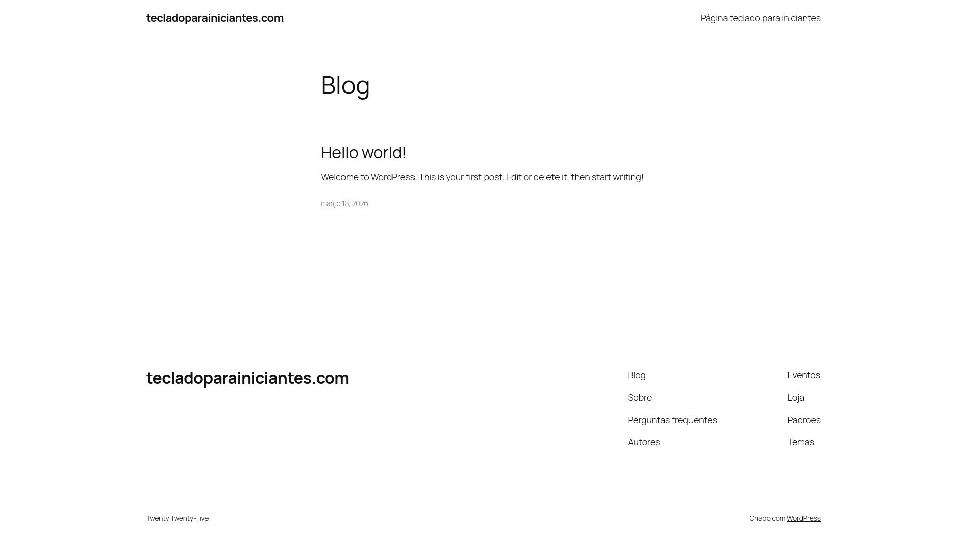 website screenshot of https://tecladoparainiciantes.com/