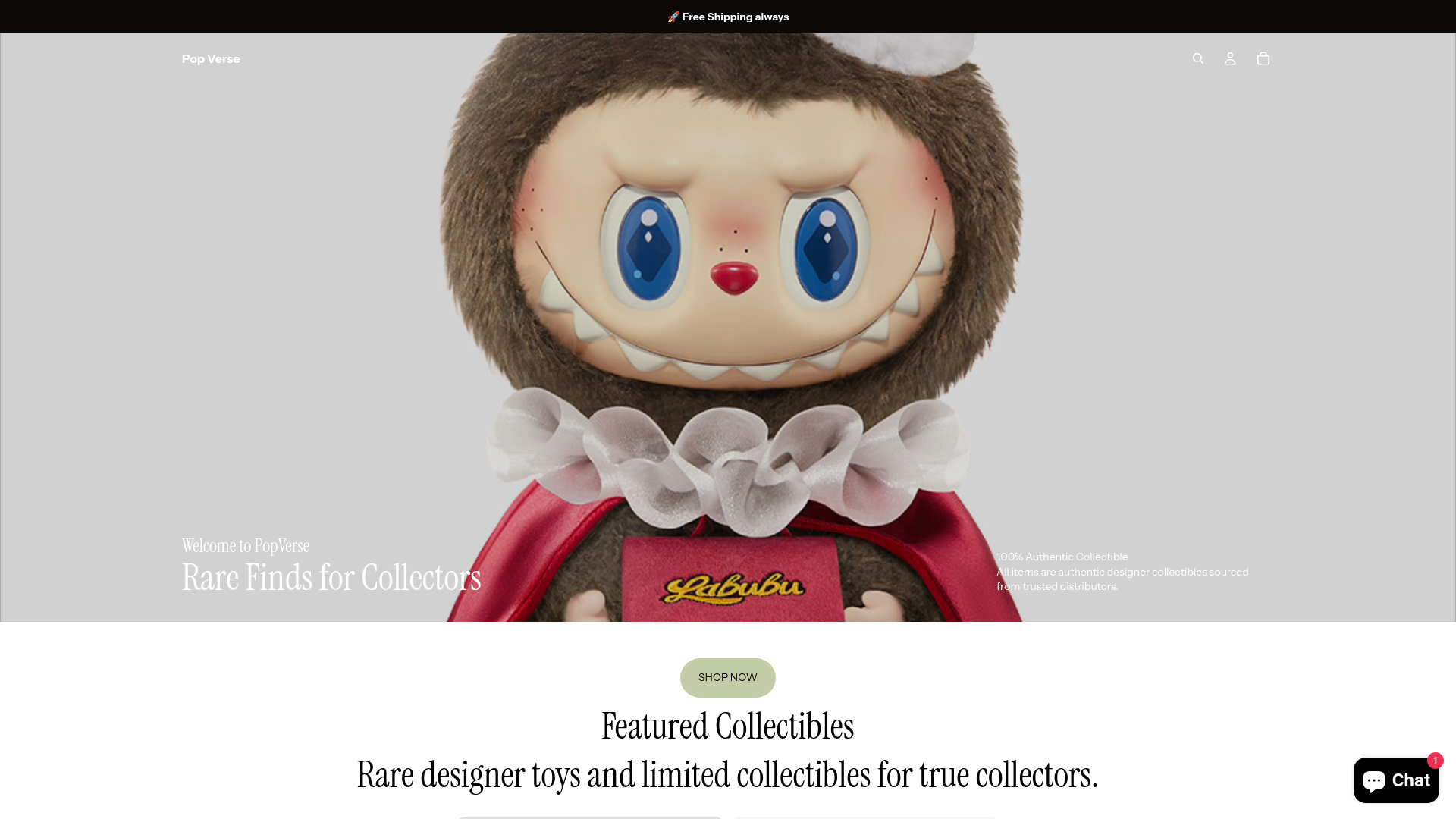 website screenshot of https://popversepr.com/