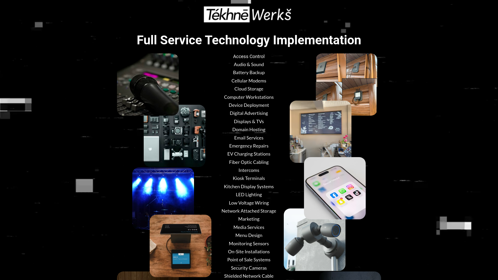 website screenshot of https://tekneworks.com