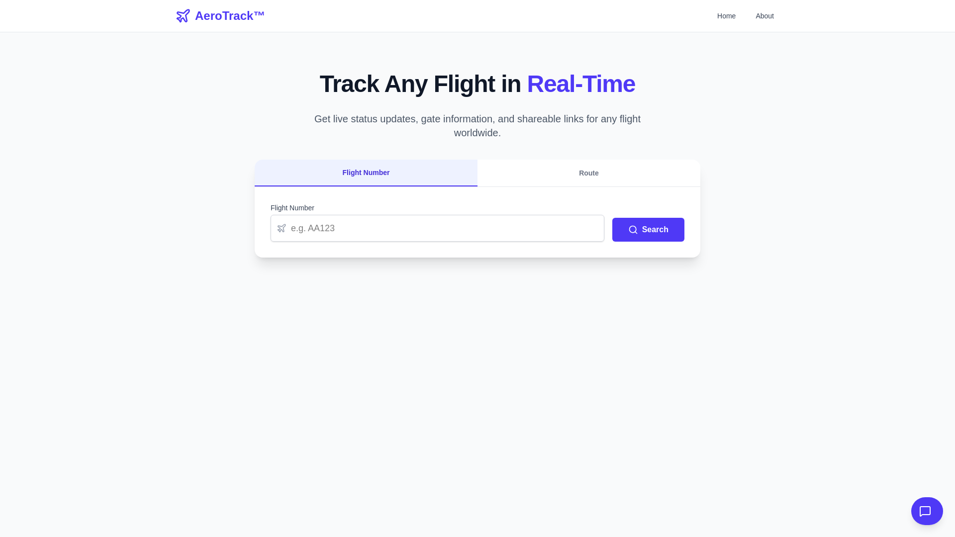 website screenshot of https://aerotrack.tech/