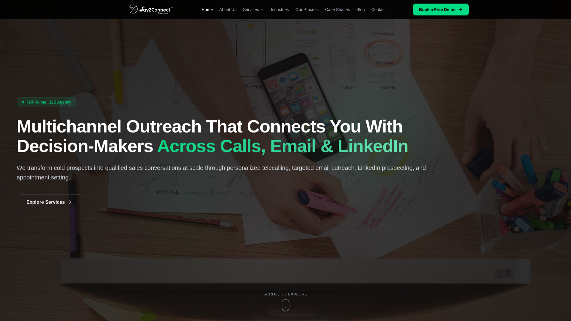 website screenshot of https://way2connectspro.com