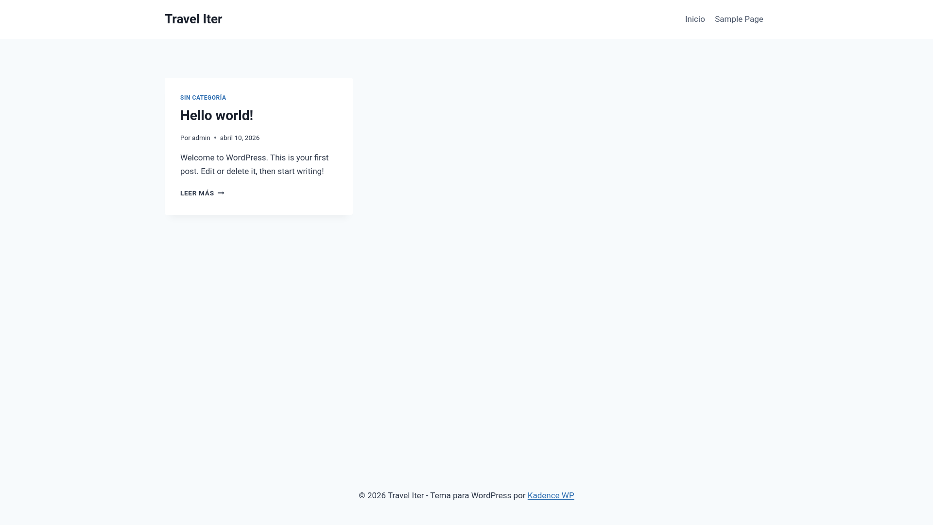 website screenshot of https://traveliter.cl/