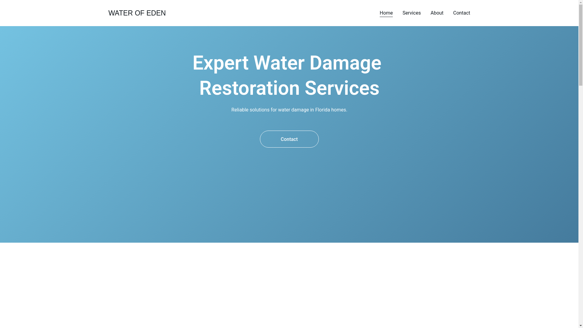 website screenshot of https://waterofedenwaterdamage.site/