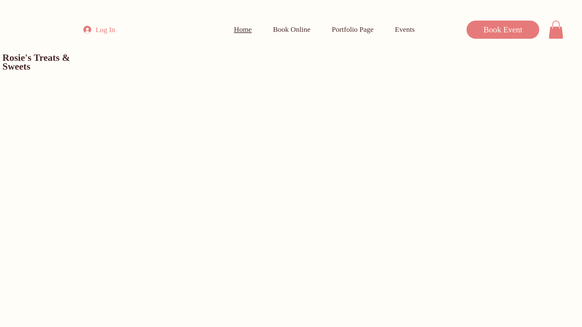 website screenshot of https://rosiestreatsandsweets.com/