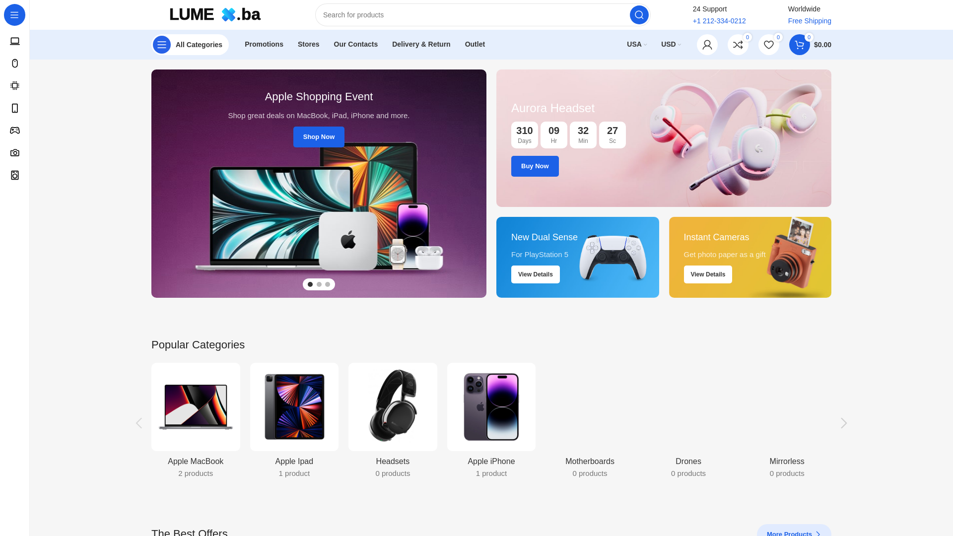 website screenshot of https://lumex.ba/