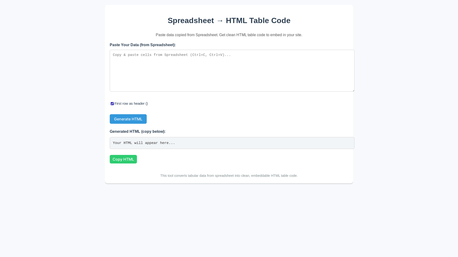 website screenshot of https://spreadsheet-html-converter.pages.dev/