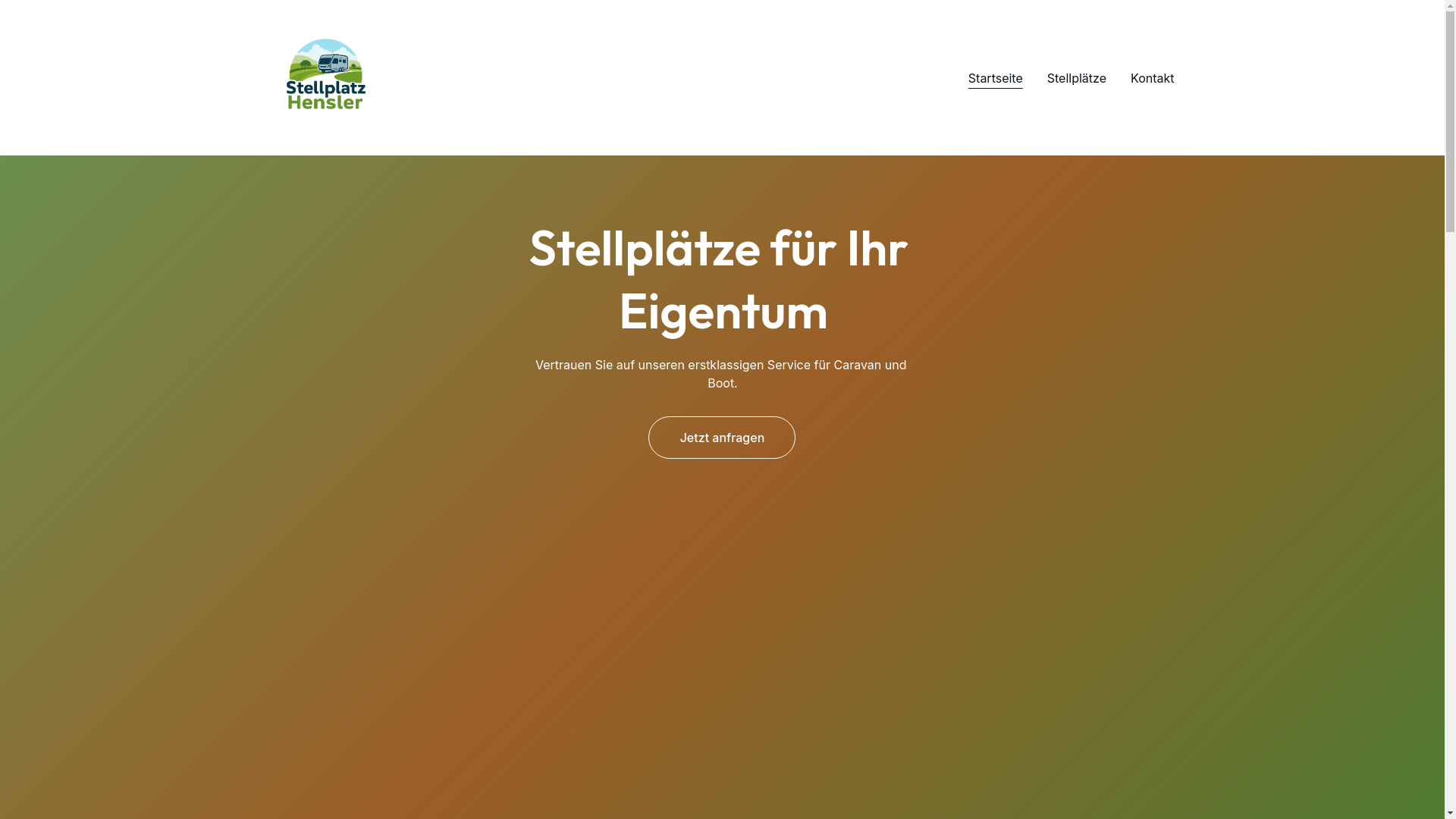 website screenshot of https://stellplatz-hensler.de/