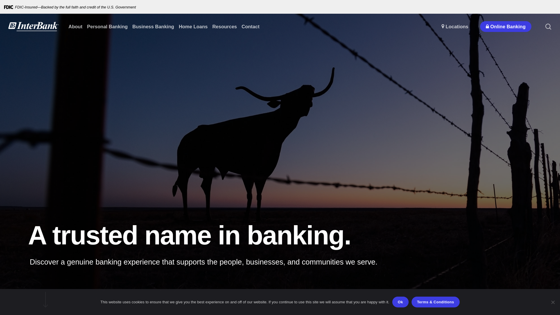 website screenshot of https://interbank.com/