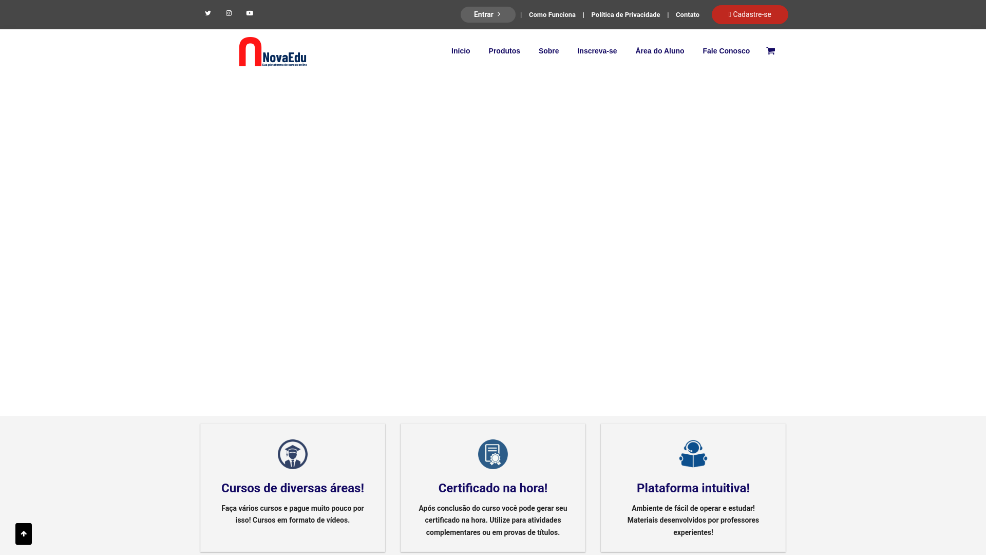 website screenshot of https://plataformanovaedu.com/