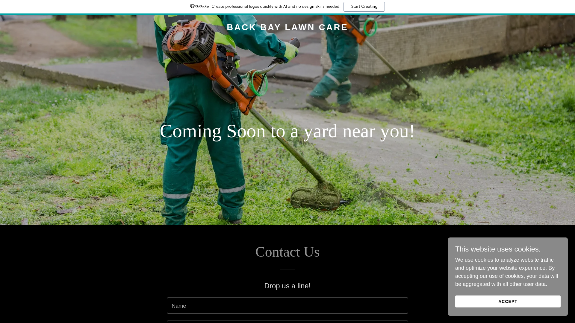 website screenshot of https://backbaylawncare.com/